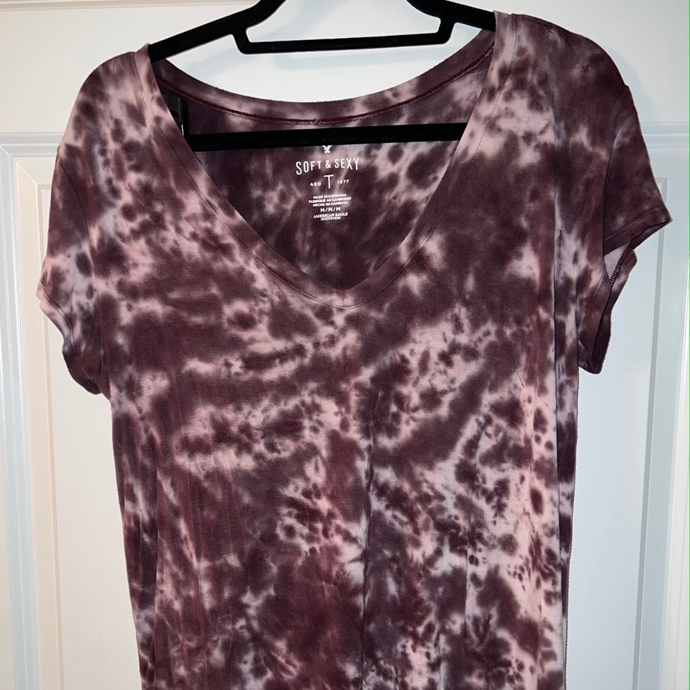 Tie Dye Maroon T-Shirt
